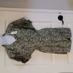 Roller Rabbit Turin Ellyott Dress size XS in Green Paisley Print